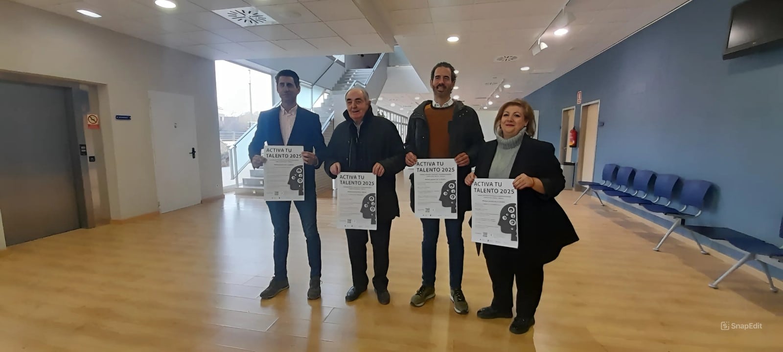 Saúl Pérez, Manuel Rodríguez, Alberto Serrano y Silvia Ramírez en la presentación de Activa Tu Talento