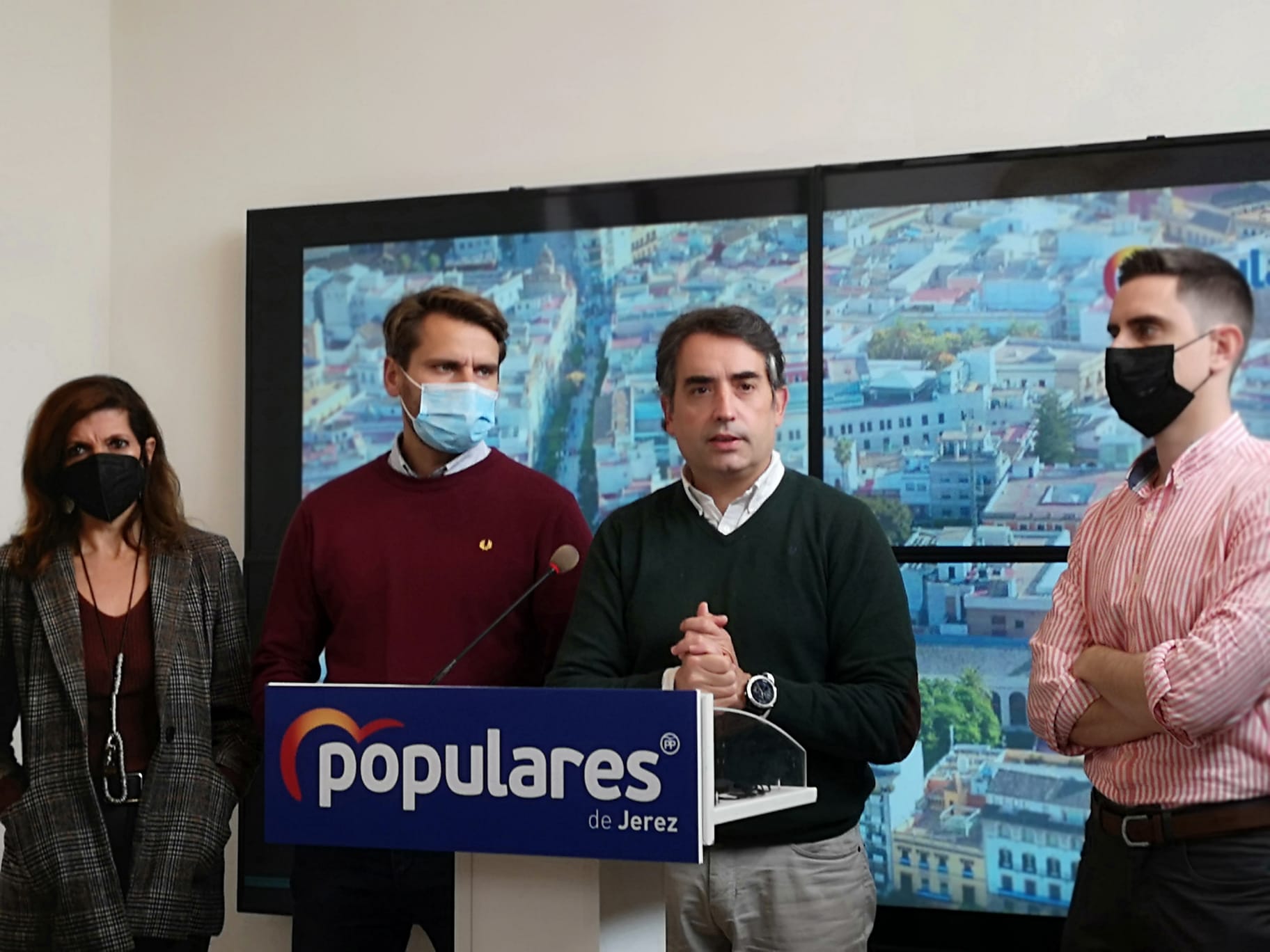 Rueda de prensa en la sede del PP este martes