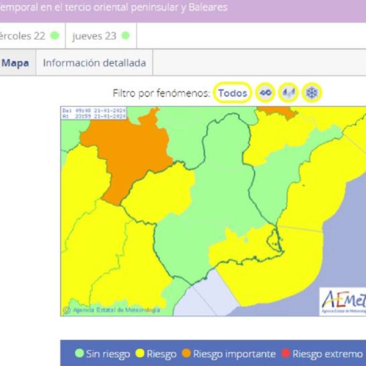 Meteorología amplía el aviso amarillo por nieve en el Noroeste hasta las 2 de la tarde