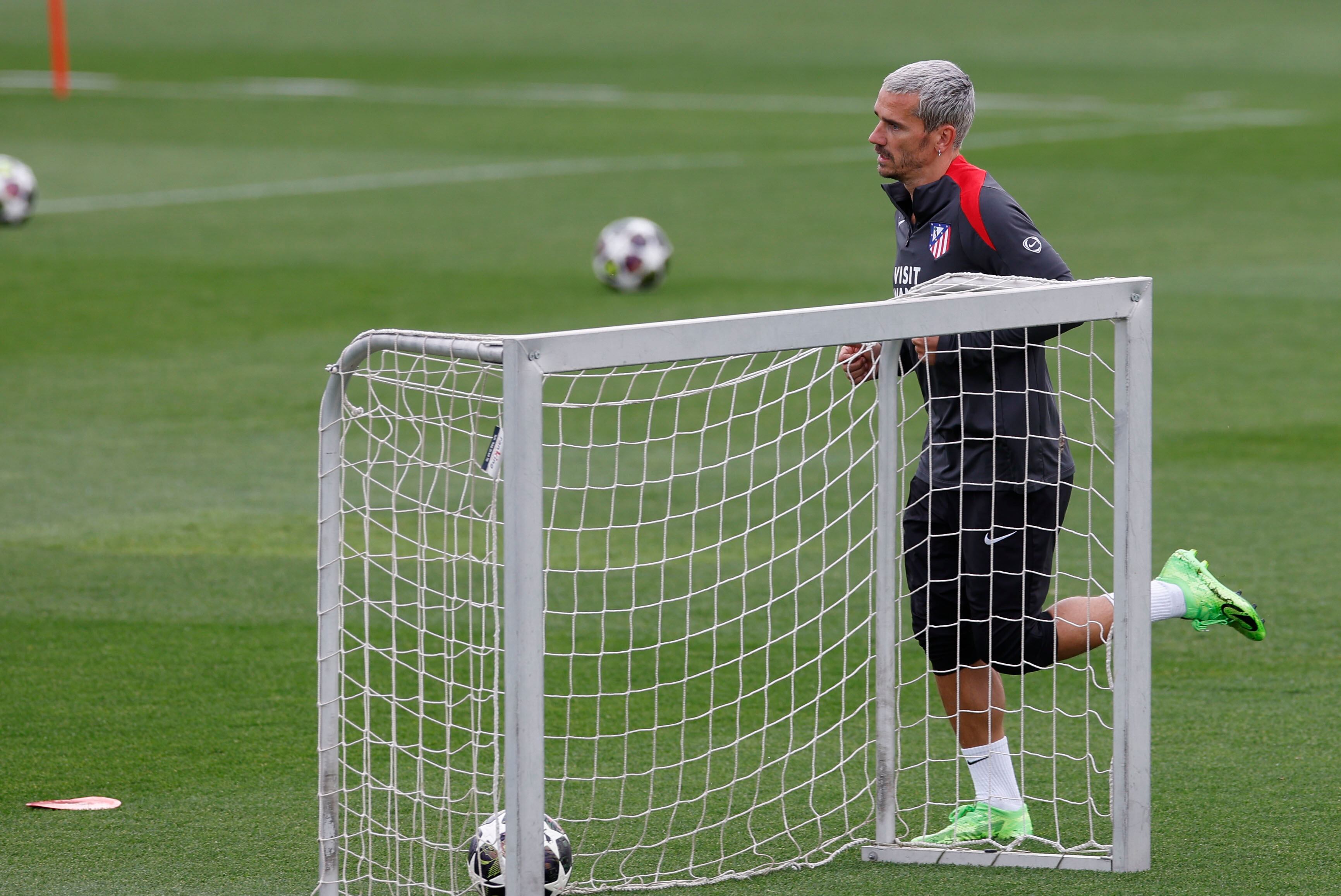 El jugador del Atlético de Madrid Antoine Griezmann, durante un entrenamiento