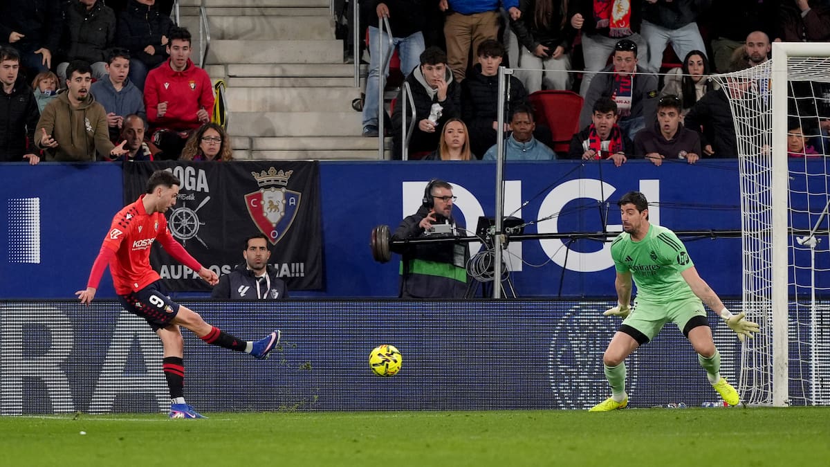 Osasuna 2-1 Real Madrid: resumen, resultado y goles del partido de la jornada 25 de LaLiga