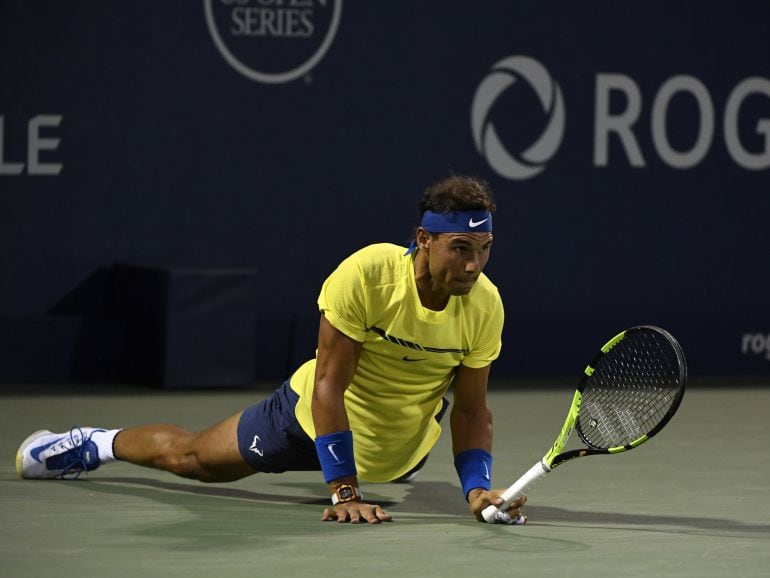 Rafa Nadal, durante su partido ante Shapovalov