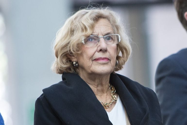 MADRID, SPAIN - NOVEMBER 23:  Mayor of Madrid Manuela Carmena  attends COTEC Foundation meeting at Cibeles Palace on November 23, 2015 in Madrid, Spain. 