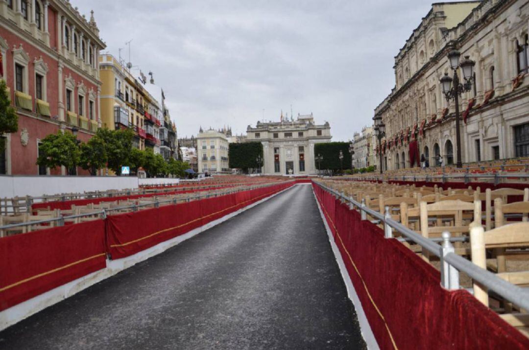 Imagen de los palcos de la Plaza de San Francisco