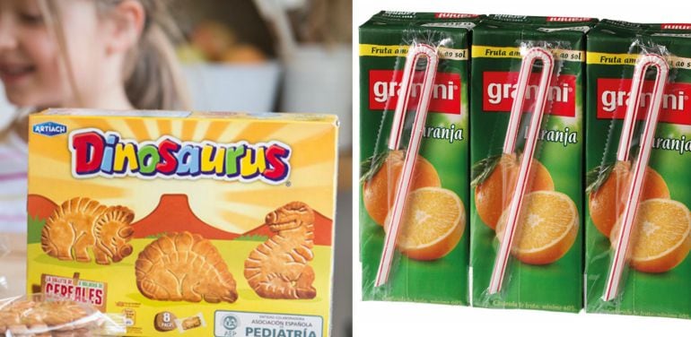 Estos alimentos forman parte de la merienda habitual de los niños. 