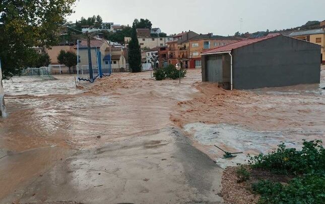 DANA en Mazaleón (Teruel): La &#039;Vall de Alcañiz&#039; de Mazaleón se ha desbordado