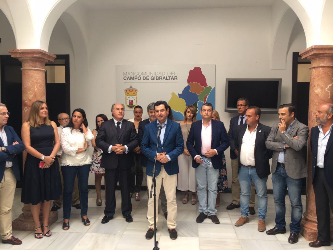 Juan Manuel Moreno Bonilla visita a la Mancomunidad de municipios.