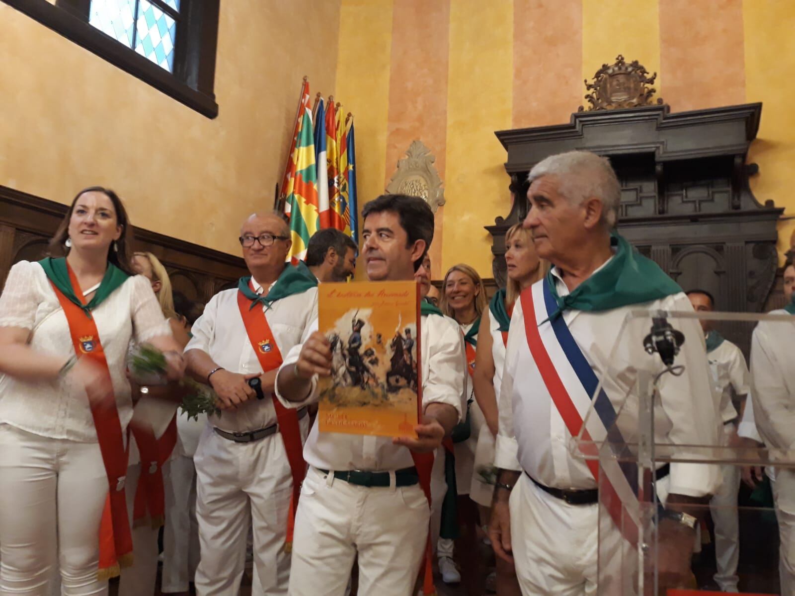 Luis Felipe y el alcalde de Tarbes, Gerard Trèmegé