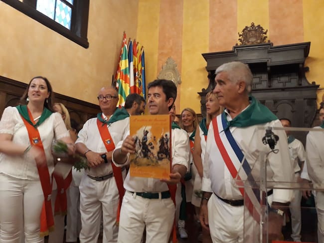 Luis Felipe y el alcalde de Tarbes, Gerard Trèmegé