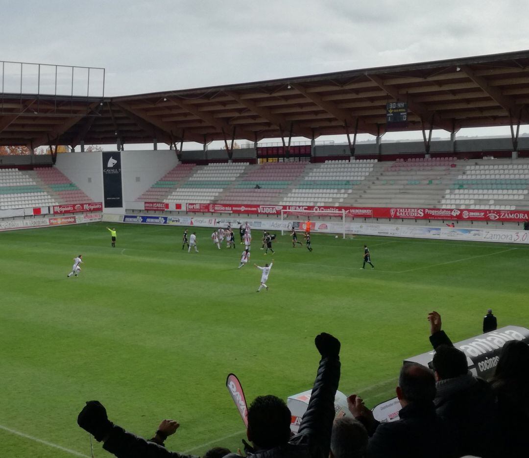 Celebración de uno de los goles