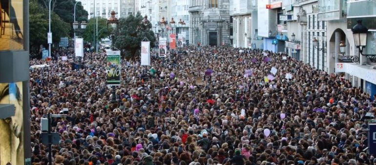 Manifestación feminista en A Coruña