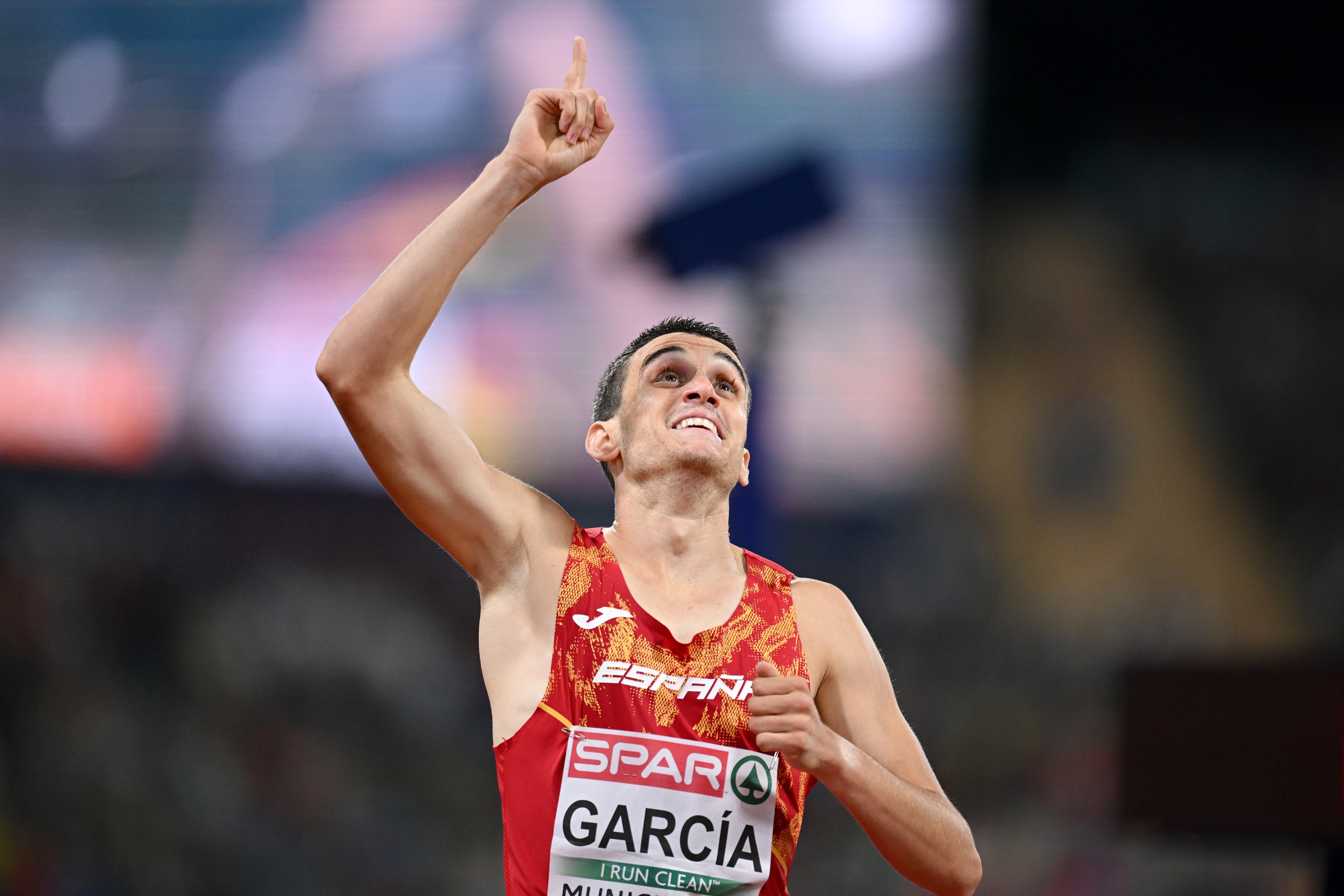 Mariano García, en la final de 800 metros en Múnich.