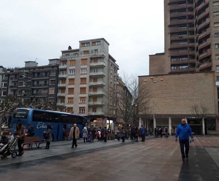 Detalle de la plaza de Unzaga de Eibar