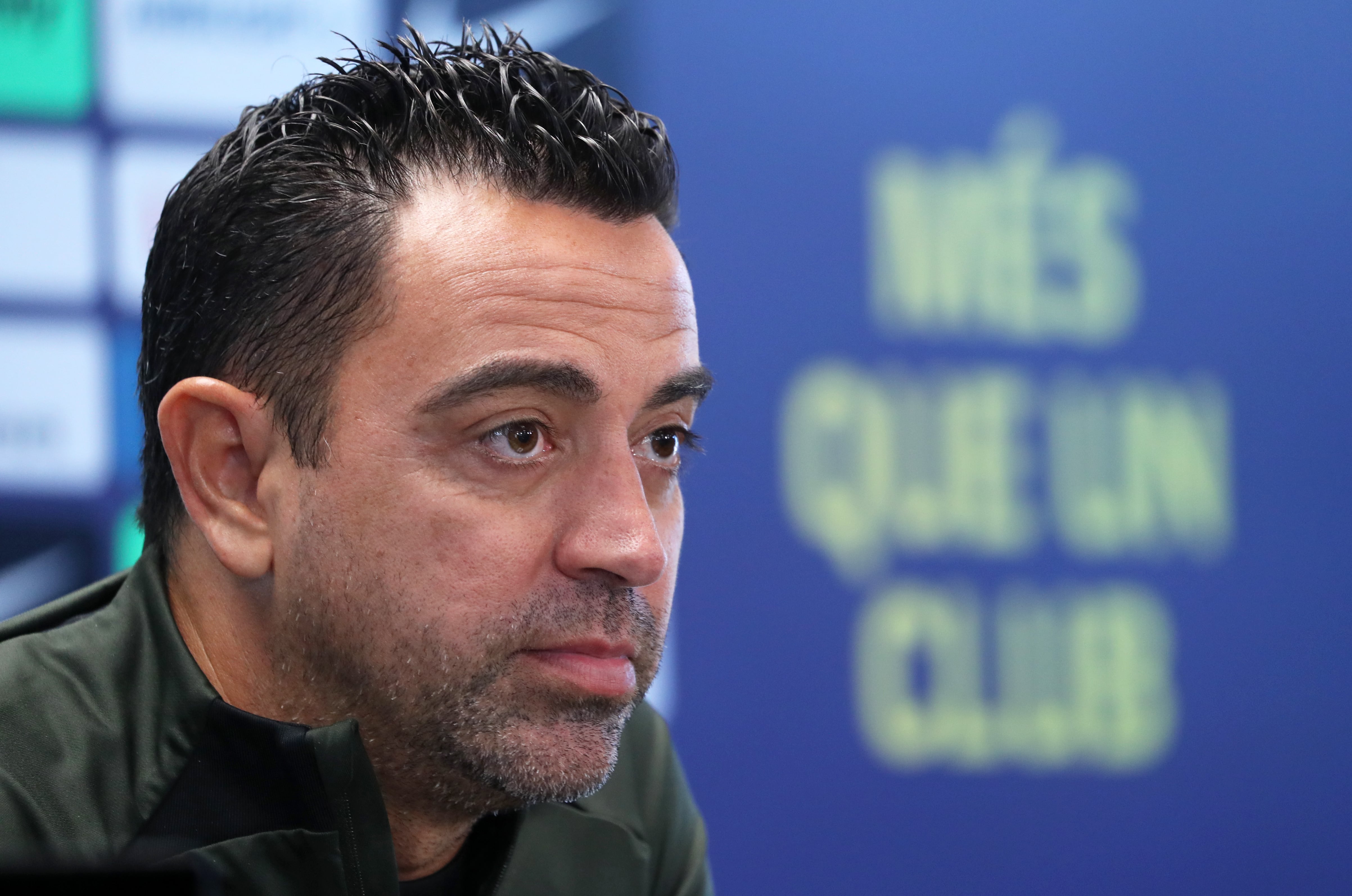 Xavi Hernández en rueda de prensa