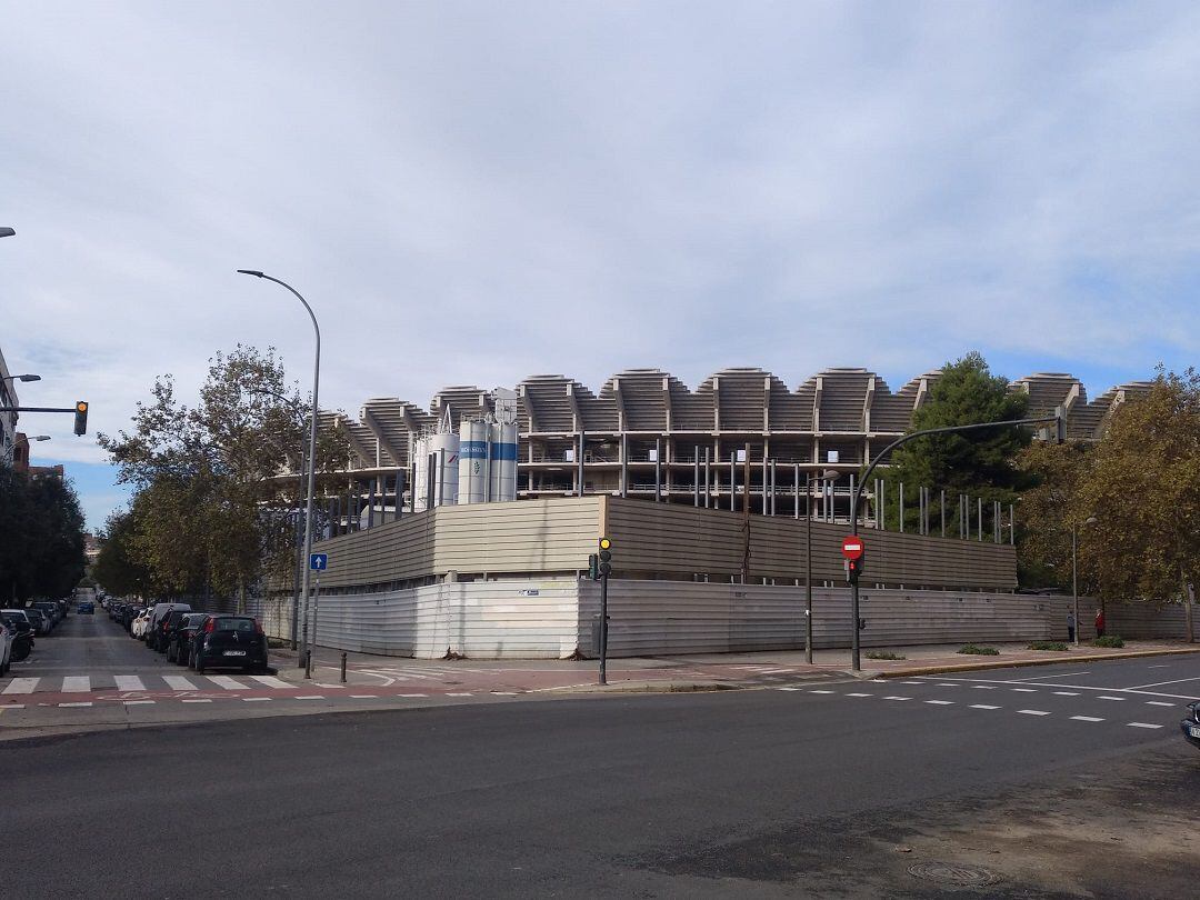 Esquina del Nuevo Mestalla donde iría el Polideportivo de Benicalap
