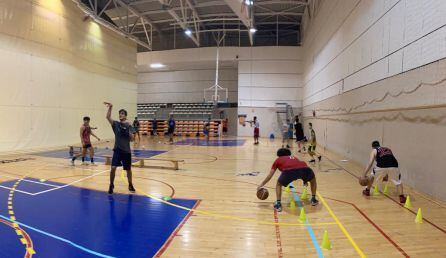 Entrenamientos en el pabellón Andalucía de Linares