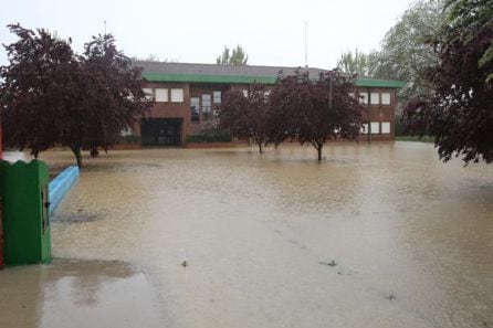 Zonz escolar afectada por las inundaciones