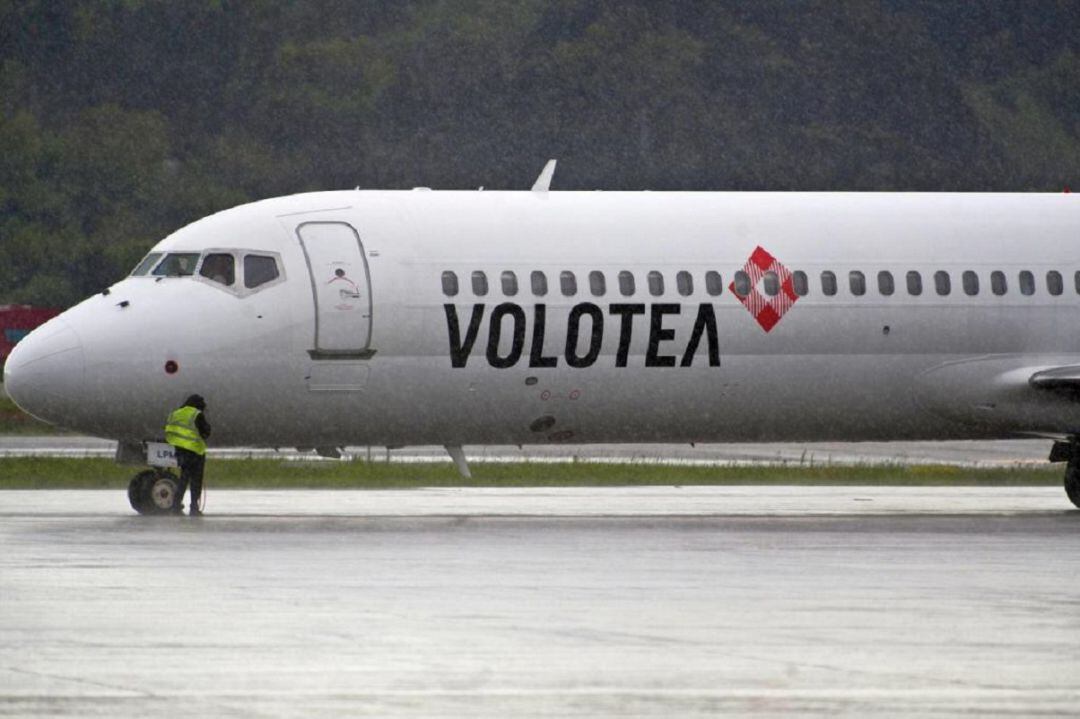 Un avión de la compañía Volotea.