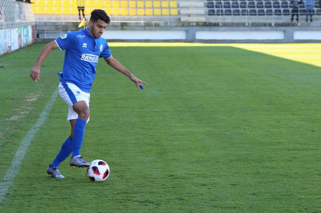 Khalok durante un partido con el Xerez Deportivo FC.