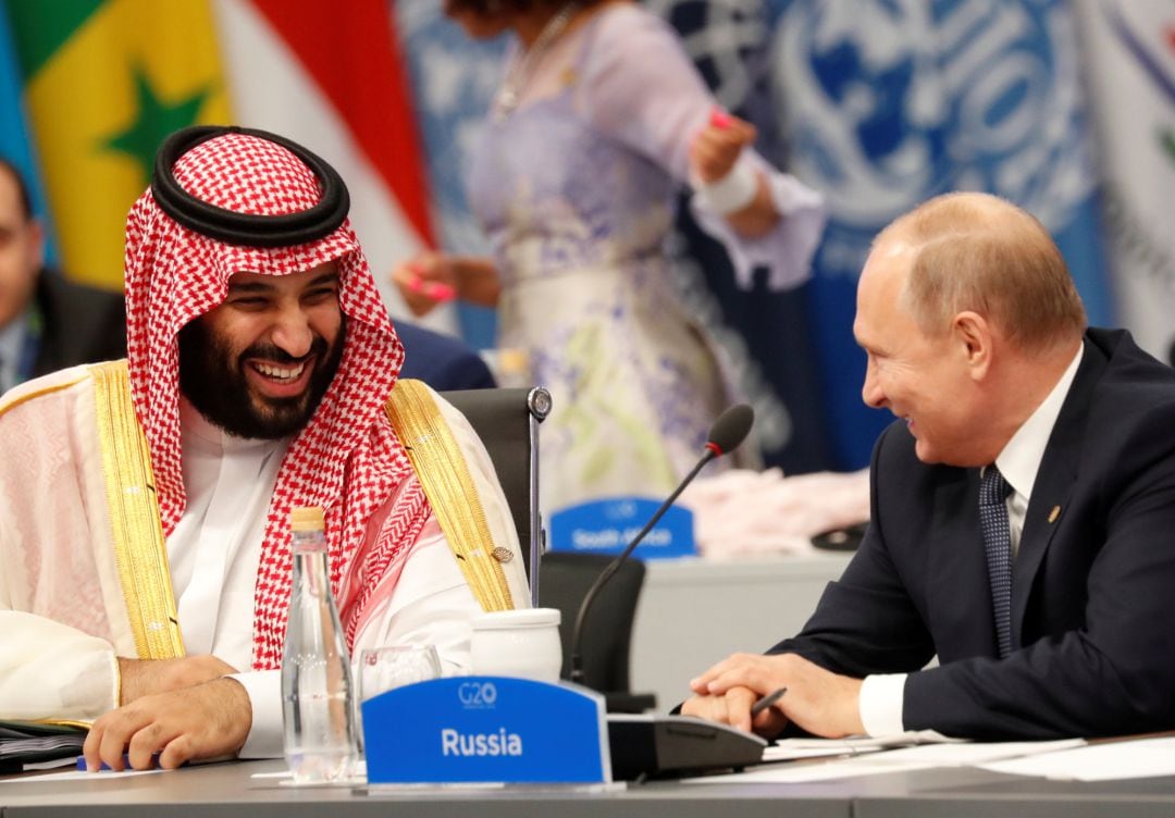 El príncipe saudí exhibe buena sintonía con Putin en la cumbre del G20