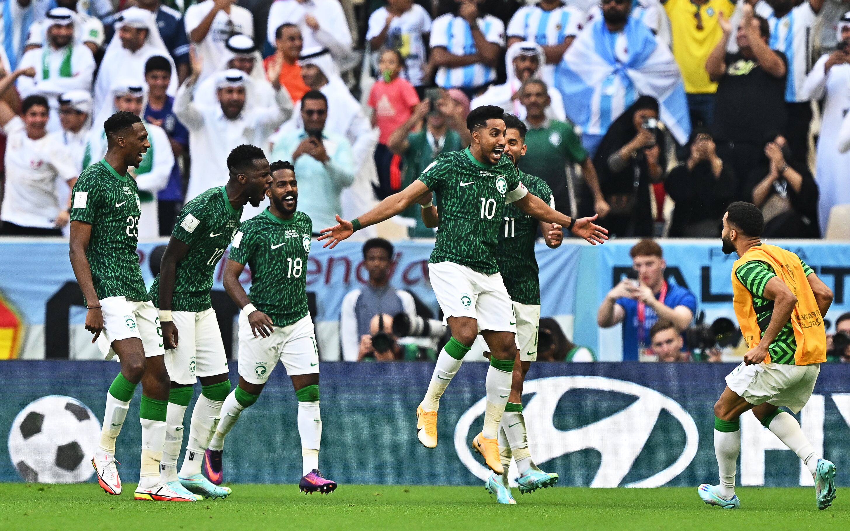 Salem Al-Dawsari tras meter su gol ante Argentina