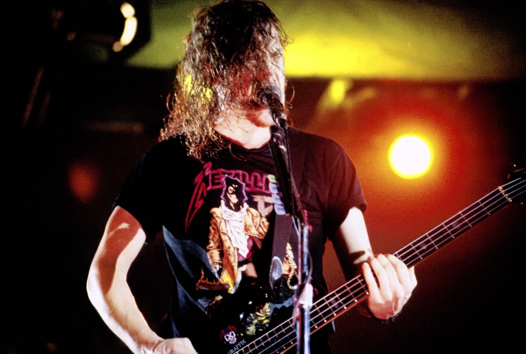 James Hetfield durante un concierto de Metallica en 1991