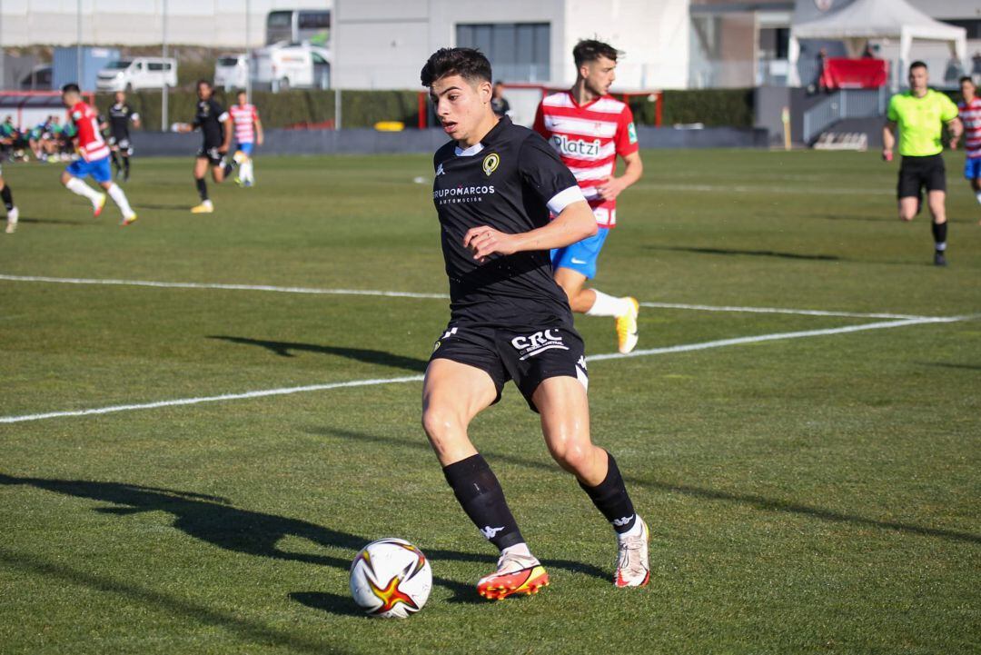 Nico, partido contra el Recreativo Granada