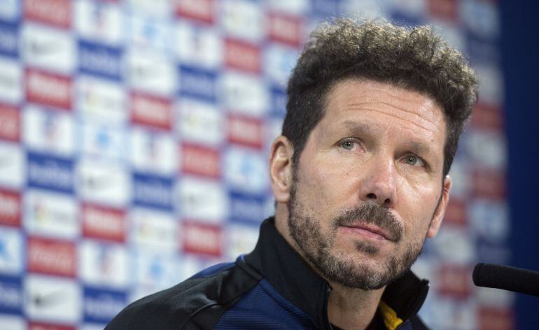 El Cholo Simeone durante su comparecencia ante los medios