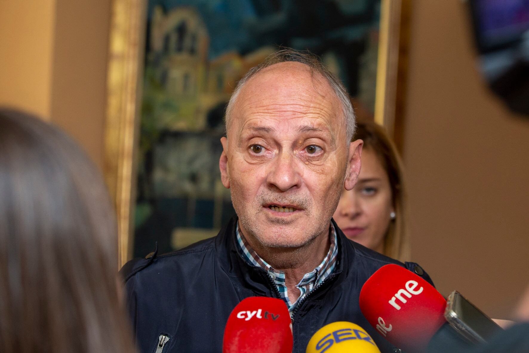 El secretario general de UGT en Castilla y León, Faustino Temprano; clausuran las jornadas de enseñanza pública que el sindicato celebra en Ávila ante las elecciones sindicales de 2022.