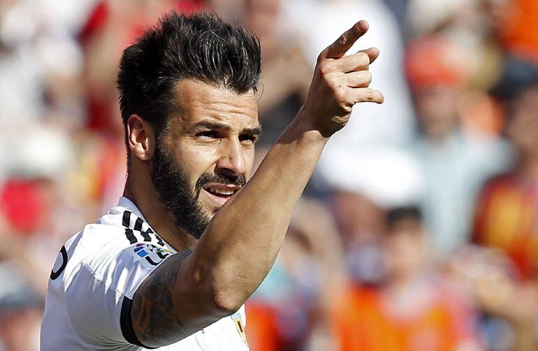 Negredo celebra su gol salvador ante el Sevilla 