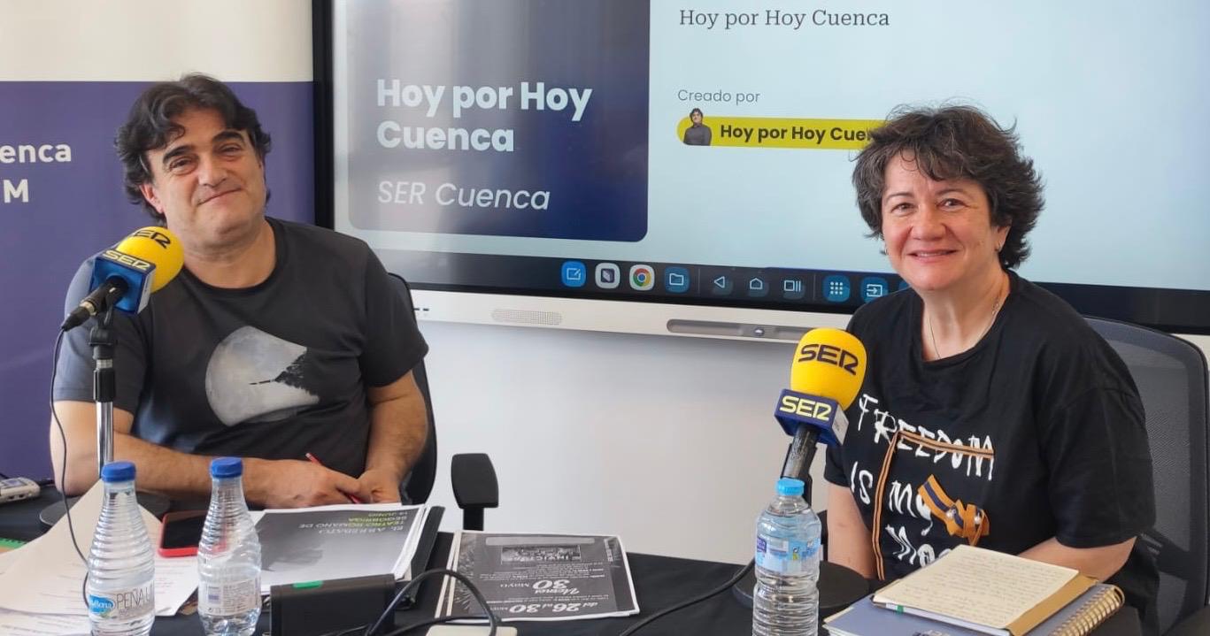 Ana Bernardo, una de las mayordomas de la Hdad. del Cristo Arrodillado de Belinchón.