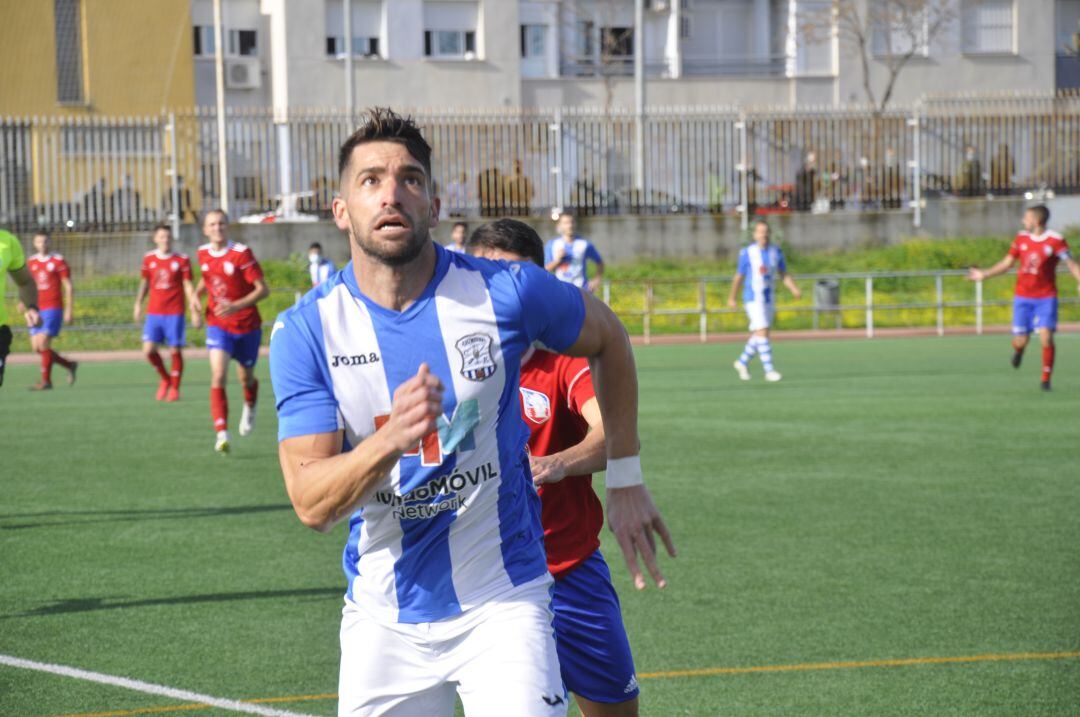 Jesús Barrera durante un partido esta temporada 