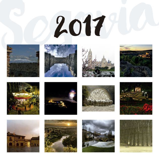 Portada del Calendario 2017 editado por Radio Segovia con imágenes de la provincia de Segovia