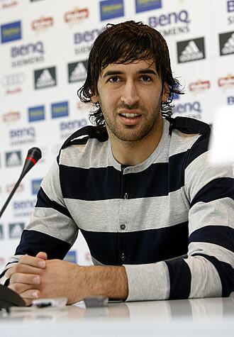 COMPARECE. Raúl, en la rueda de prensa de hoy en Madrid.