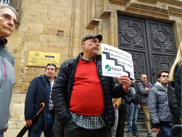 Momento de la manifestación, en Oviedo