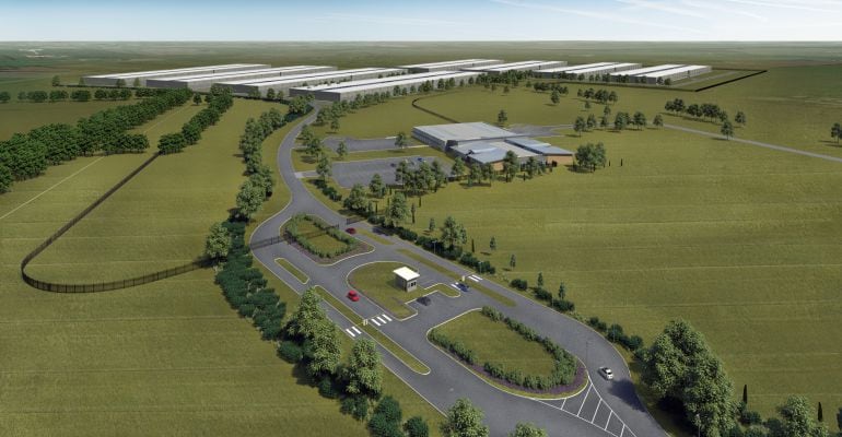 Apariencia del centro de datos que Apple tiene previsto construir en Viborg (Dinamarca)