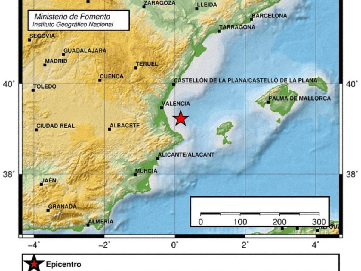Esta madrugada se ha producido un terremoto en el Golfo de Valencia