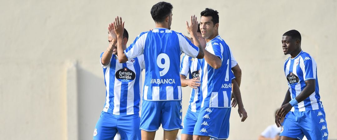 El Deportivo en un partido de pretemporada
