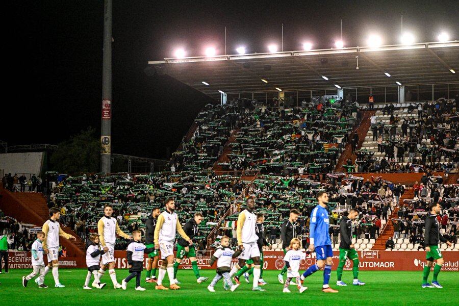 En la imagen, el sector del Belmonte en el que se situaron los aficionados del Elche