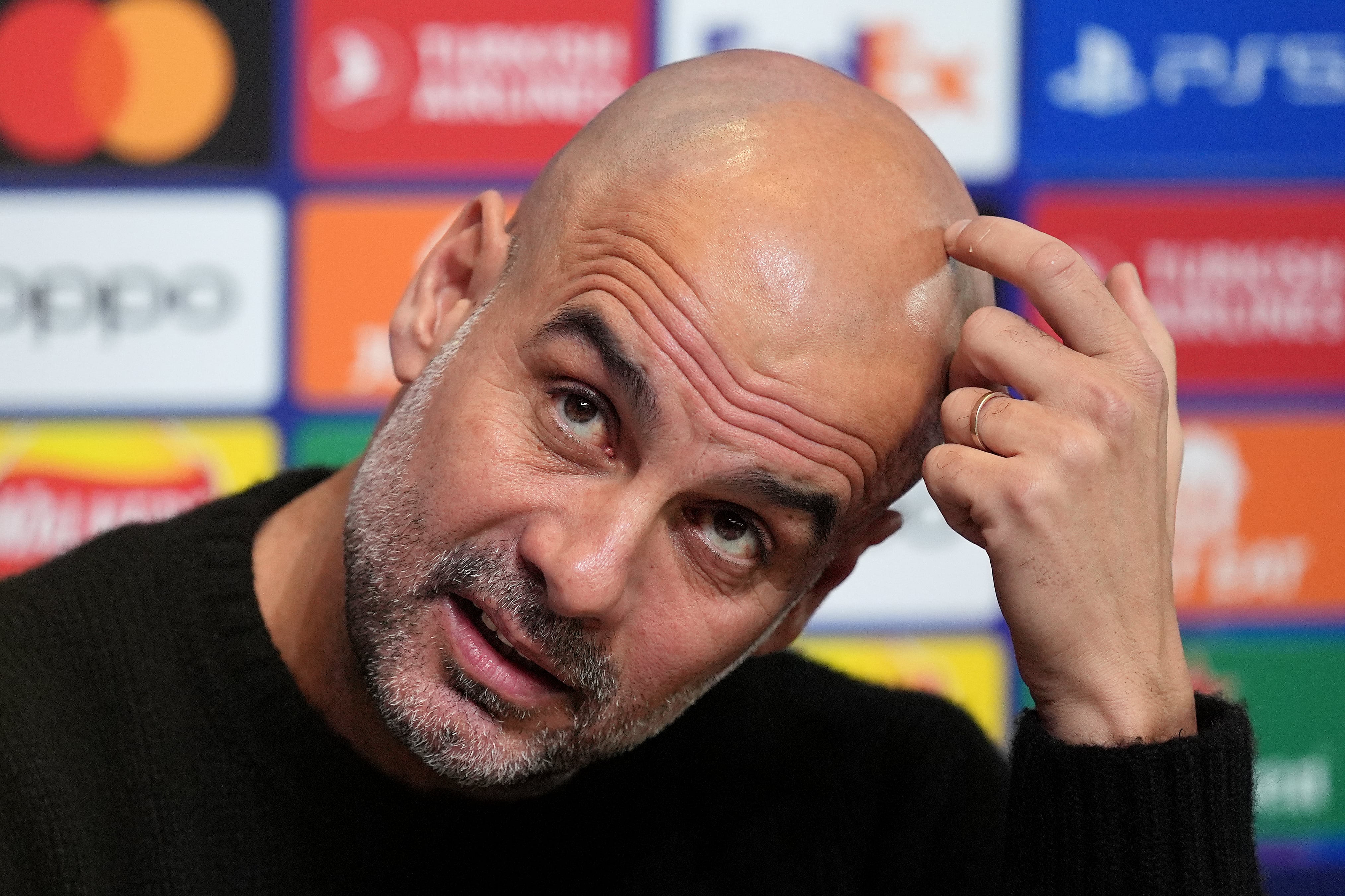 Pep Guardiola, en la previa del partido de vuelta de cuartos de Champions League entre Manchester City y Real Madrid