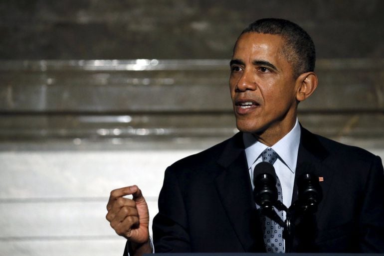 Barack Obama durante un discurso en Washington 