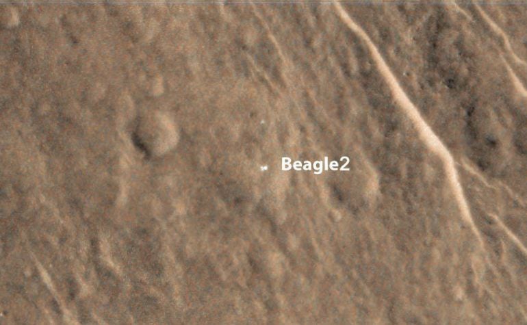 Fotografía sin fechar facilitada por la Agencia Espacial Europea (ESA) que muestra la nave Beagle-2