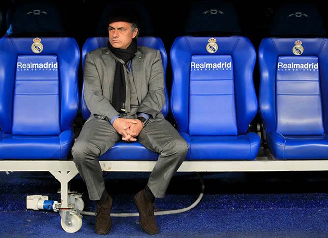 El técnico portugués, antes del inicio del partido entre el Real Madrid y el Milan