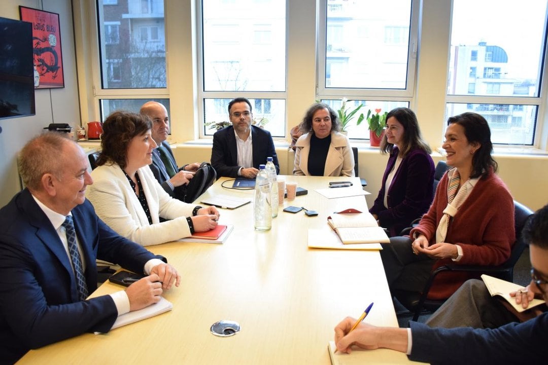 Reunión en Bruselas en la que participan representantes de Hydnum Steel y la Consejera Patricia Franco