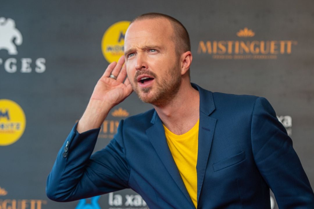 El actor Aaron Paul en la presentación de &quot;El Camino: Una película de Breaking Bad&quot; en el festival de Sitges.