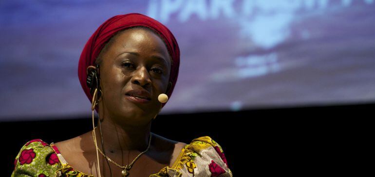 MADRID, SPAIN - OCTOBER 07:  Caddy Abzuba attends a symposium on gender violence at Circulo de las Bellas Artes on October 7, 2015 in Madrid, Spain. The woman 4 change solidarity bracelets will be launched during the event, from which profits will go to A