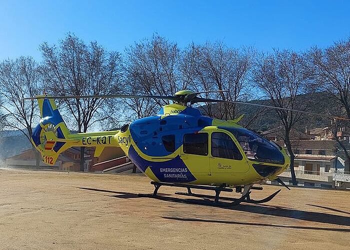 Un helicóptero como el utilizado en la operación