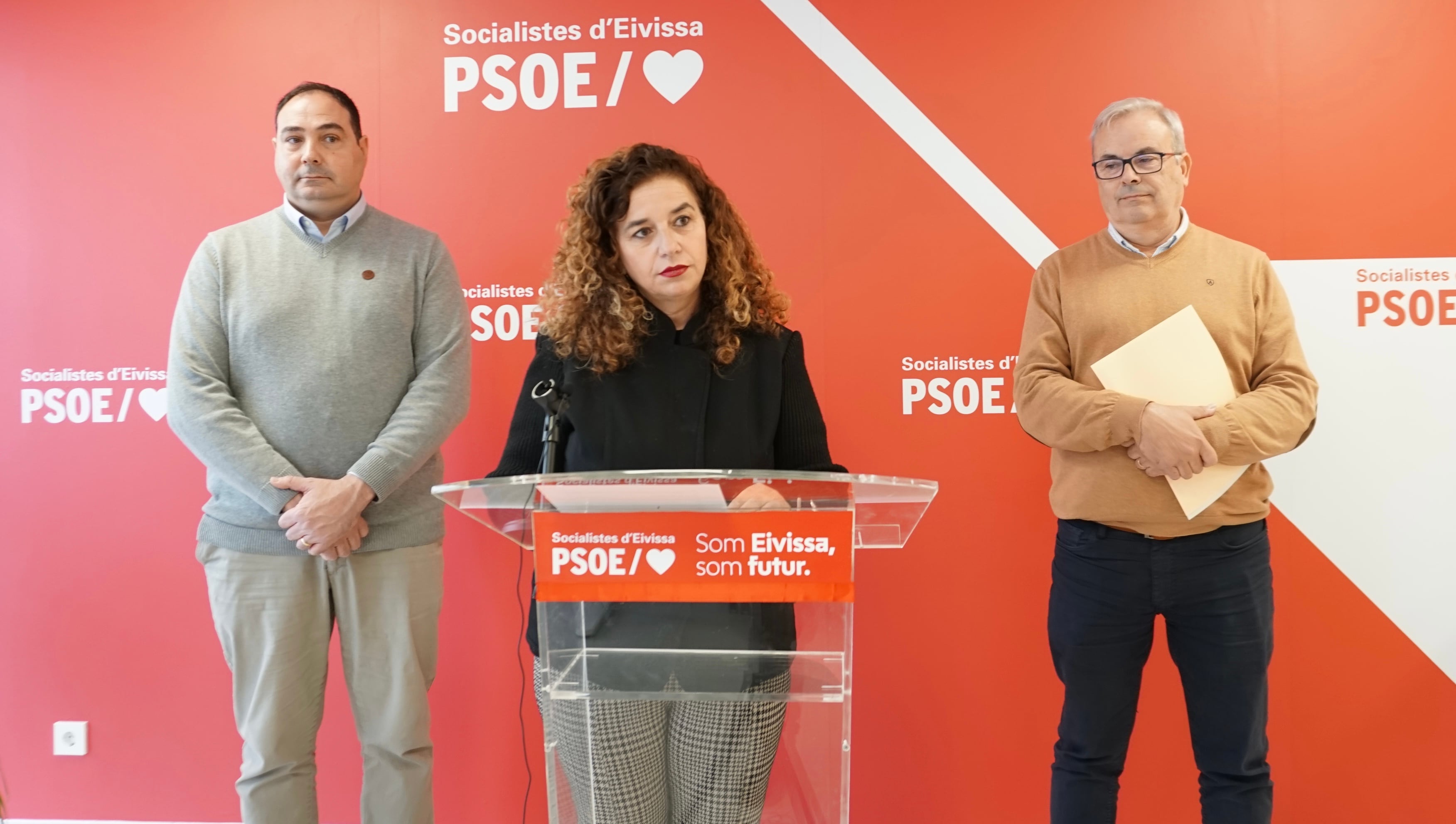 Los socialistas en la rueda de prensa