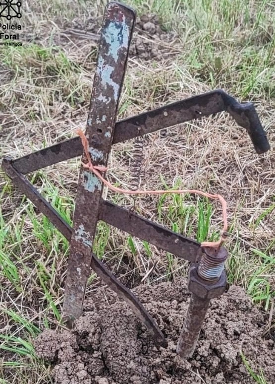 Una de las armas con las que se cazaba. Imagen: Policía Foral