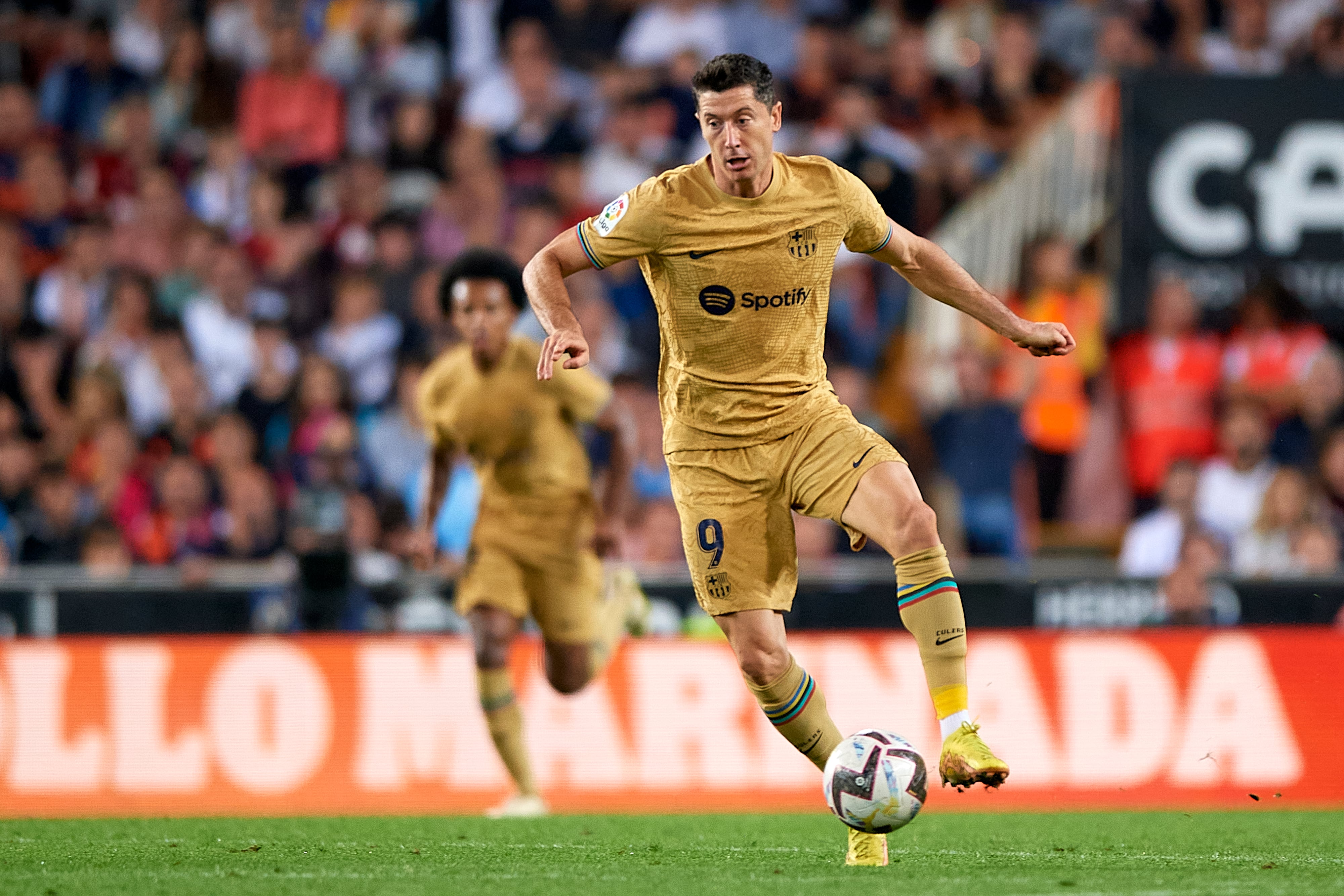 Lewandowski en Mestalla.